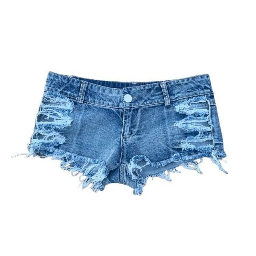 Be Wicked Jean Shorts Sz Medium womens denim jean shorts ladies junior cut offs